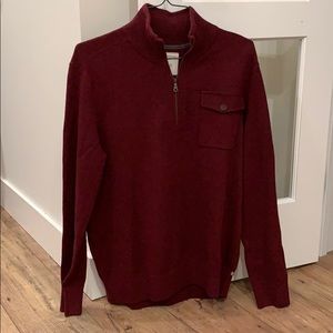 Banana Republic Men's Half-Zip Sweater in Burgundy